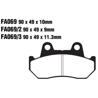 PASTILLAS FRENO EBC FA069/3HH